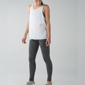 Lululemon | Wunder Under Pant III Coco Pique Black White Size 8 Gym Yoga Running